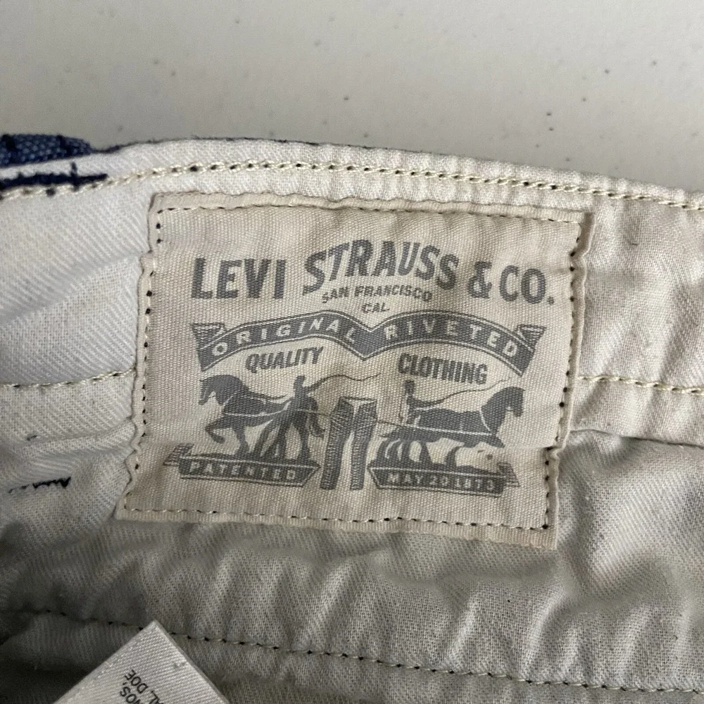 Levi's Jogger Pants Mens 36x27 Linen Blend Cotton Tapered Stretch Lightweight